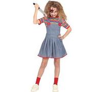 déguisement poupée chucky cinéma fille - 5/6 ans - bleu - guirca 77669 Bleu G