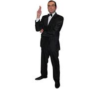 Déguisement pour adulte de l'agent secret le plus célèbre au service de la Reine avec une veste et un pantalon noir + un nœud papillon. Idéal pour les enterrements de vie de garçon. ( Small )