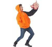 Déguisement pour adultes Halloween cochon sudadera orange (2 pièces)
