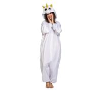 Mom Big Eyes Unicorn Mono With Hood Woman Costume Blanc S
