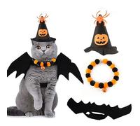 Deguisement pour Chat Costume Halloween, Chien Chauve Souris Vetement,Ailes Chauve Souris Chat, Deguisement Chien Halloween pour Halloweenn Habiller, Décoration de Fête (S)