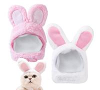 Deguisement pour chat, Furry Pet Perruque avec Les Oreilles Mignon Convient pour Adultes Félins et Petits Chiens Animaux acceptés Coffre-Fort Animaux, Bandeau oreilles de lapin chat
