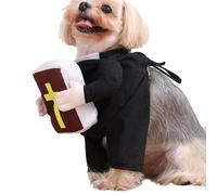 Déguisement Pour Chien - Robe De Prêtre Pour Animal De Compagnie Avec Col, Tenue De Ministre Pour Animaux | Pour Les Fêtes D'Halloween Et De Noël, Séances Photo De Vacances, Et Cadeaux Farce De Déguis