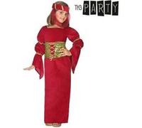 Déguisement pour Enfants Dame médiévale Rouge (Taille 5-6 Ans) rouge G