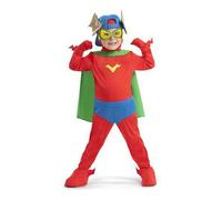 Viving Costumes Kid Fury Mask Cap Fakers Costume Rouge 4-5 Years