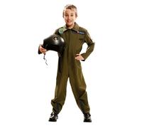 Déguisement pour Enfants My Other Me Top Gun Aviateur 5-6 Ans Vert