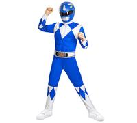 Déguisement Power Ranger Musclé Bleu Enfant - Taille: 7 À 9 Ans Bleu
