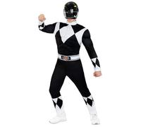 Déguisement Power Ranger Noir Funidelia- 118779- Déguisement homme et accessoires Halloween, carnaval et Noel M