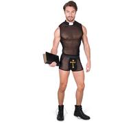 Déguisement Prêtre Pécheur Homme - Taille: M Noir