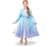 D?Guisement Luxe Elsa La Reine Des Neiges 2 Fille 7 ? 8 Ans (117 ? 128 Cm) Bleu