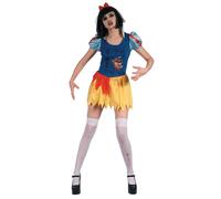 DEGUISE TOI - Déguisement princesse empoisonnée en sang femme - Robe - Serre-tête - L - Blanc - Déguisements adultes - 100% Polyester - Lavable à la main - Halloween