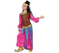 Déguisement Princesse Jasmine Disney enfant 4 ans - 4 pièces (haut, pantalon, jupe, coiffe) rose/or 11 ans