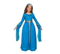 Mom Medieval Princess Girl Costume Bleu 5-6 Years