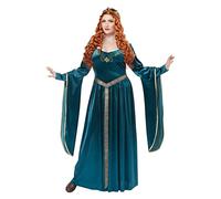 Déguisement princesse médiévale bleue grande taille femme Jadeo