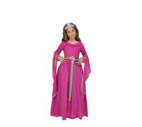 Déguisement Princesse Médiévale Rose - Disfrazzes - Pour Fille - Robe et Diadème - Intérieur - 3 ans+ 7-9 ans