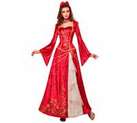 Déguisement Princesse Renaissance Rouge Femme Medium Rouge