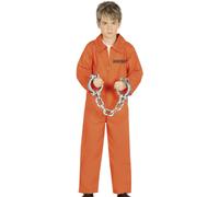 Déguisement Prisonnier Américain Garçon Orange, Cuivre, Mandarine