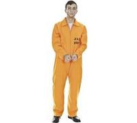 Déguisement prisonnier américain orange adulte, taille L/XL - L PTIT CLOWN