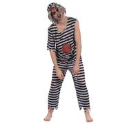 DEGUISE TOI - Déguisement prisonnier zombie effrayant homme - Coiffe - Tee-shirt - Pantalon - XL - - Déguisements adultes - 100% Polyester - Laver à la main - Halloween