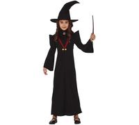 Déguisement professeur de magie fille - Generique - 10 à 12 ans - Noir - Polyester - Intérieur 5-6 ans