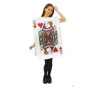 Déguisement - PTIT CLOWN - Carte Reine de Cœur - Blanc - Polyester - Taille unique TU