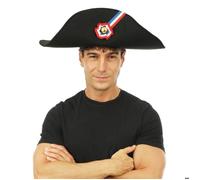 Déguisement - PTIT CLOWN - Chapeau Tricorne de Napoléon Adulte imitation laine - Noir - Femme - Intérieur