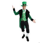 Déguisement - PTIT CLOWN - Leprechaun Adulte - Vert - Polyester - Ensemble 5 pièces S/M