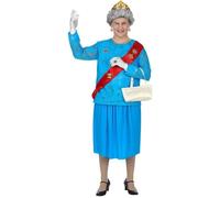 Déguisement - Reine d'Angleterre homme M/L - Costume complet - Accessoires inclus - Polyester M/L
