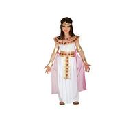 FIESTAS GUIRCA | Costume Egyptienne Enfant (10-12 ans) - Robe, Cape, Brassard et Ceinture - Costumes de Pharaon pour Halloween, Carnaval et Fêtes Costumées - Idéal pour Filles - Blanc et Or