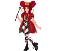 W WIDMANN MILANO Party Fashion - Costume enfant Reine de cœur pour filles, ensemble costume avec robe et couronne pour carnaval