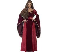 Déguisement Reine Médiévale Rouge Femme, Taille Xl Rouge