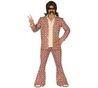 Déguisement rétro homme - Marque NO NAME - Modèle Hippie - Jaune - Style année 70 L