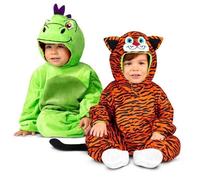 Déguisement - Réversible tigre/dragon - Enfant 3/4 ans - Vert - 2 en 1 3-4 ans