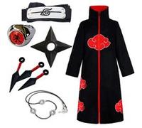 Déguisement : Robe à Nuages Rouges (Organisation Akatsuki, Naruto) , Taille XXL (180cm)