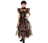 RUBIES - Déguisement Enfant MERCREDI Officiel - Robe de Bal Luxe Longue Noire - Mercredi Addams - Taille Enfant au Choix - Série Wednesday - Costume Carnaval, Halloween pour Ado Filles