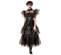 Déguisement Robe De Bal Mercredi Addams Femme - Taille: Medium Noir