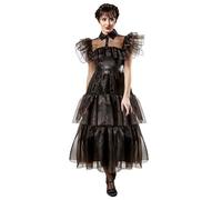 Rubie's Déguisement adulte Mercredi Addams – Robe de bal longue noire – Officiel