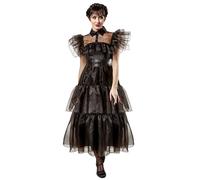 Déguisement Robe De Bal Mercredi Addams Femme - Taille: Small Noir