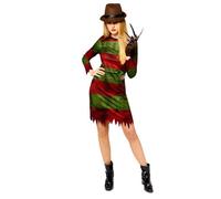 DÉGUISEMENT ROBE FREDDY KRUGER FEMME XL Rouge, Bordeaux XL
