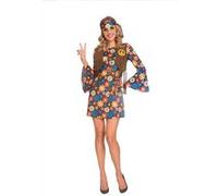 déguisement robe hippie groovy femme - s - marron - amscan 9905122 Marron G