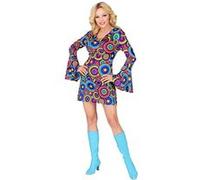 W WIDMANN MILANO Party Fashion - Costume Robe des années 70, Hippie, Reggae, Flower Power, Disco Fever, Costumes de carnaval
