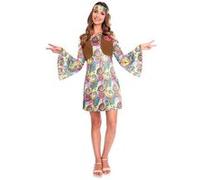 amscan 9906995 Déguisement hippie psychédélique années 1960 pour femme Taille 44-46