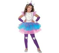 amscan 9903536 Robe tutu licorne colorée avec bandeau, leggings et manchettes - 8-10 ans - 1 pièce