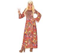 Déguisement Robe Longue Hippie Multicolore Femme Xs Vert