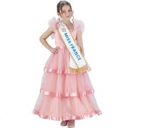 Déguisement Robe Miss France rose 116 cm
