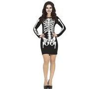 déguisement robe moulante squelette femme - m - noir - guirca 79860 Noir G