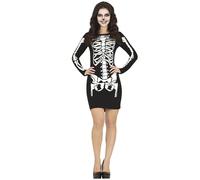Déguisement Robe Moulante Squelette Femme Noir