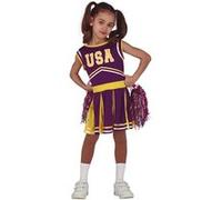 déguisement robe pom-pom girl équipe usa fille - 3/4 ans - violet - guirca 83618 Violet G