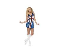 Fever All That Glitters Rule Britannia Costume, Female Uk Dress 12-14