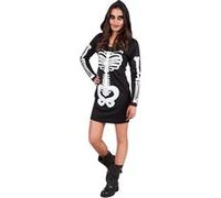 Déguisement Squelette À Capuche Adolescente Halloween 14 À 15 Ans Noir